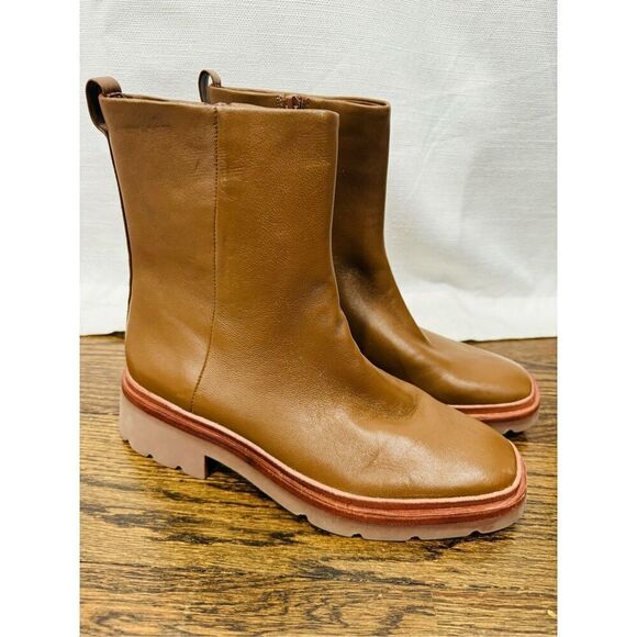 VINCE Remi Leather Moto Ankle Booties - Picture 4 of 15